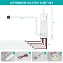 5M 6000K LED Strip Touch Dimmer